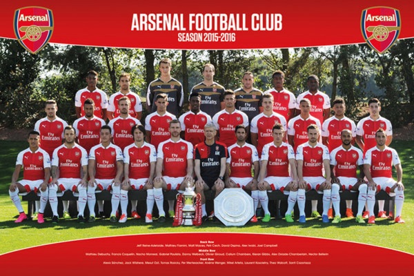 Arsenal FC - Poster - Team Photo 15-16