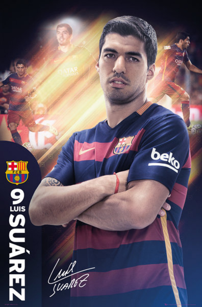 FC Barcelona - Poster - Suarez 15/16