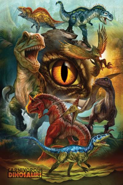 Educational - Bildung - Poster - Dinosaurs - Carnivorous