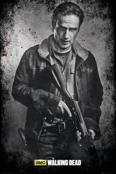 Walking Dead - Poster - Rick Black and White