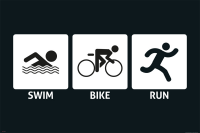 Triathlon Symbols - Poster - Swim/Bike/Run