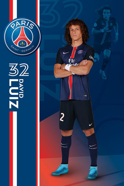 Paris Saint Germain - Poster - David Luiz