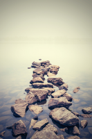 Lakeshore Rocks - Poster - Silent Horizon