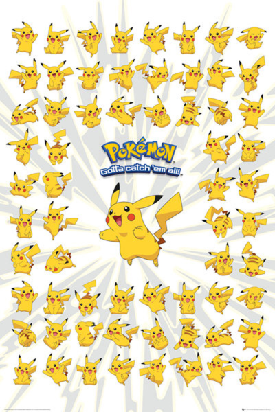Pokemon - Pokémon - Poster - Pikachu Motiv 1