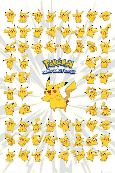 Pokemon - Pokémon - Poster - Pikachu Motiv 1