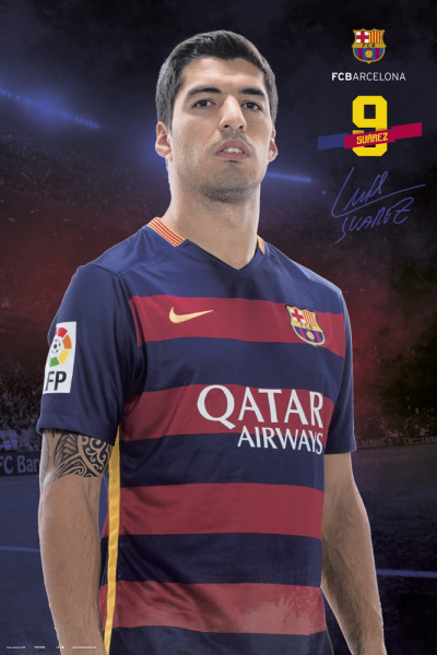 FC Barcelona - Poster - Suarez Pose 2015/2016