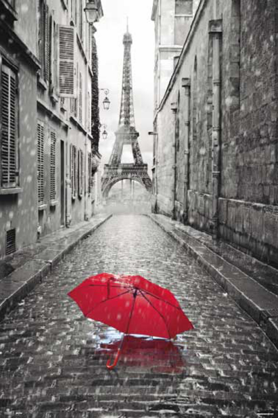 Paris - Poster - Regenschirm