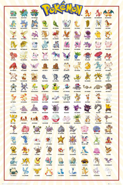 Pokemon - Pokémon - Poster - Kanto 151