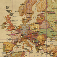 Landkarten  - Poster - Weltkarte Antik deutsch