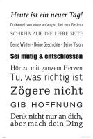 Heute ist ein neuer Tag - Poster - Weiß