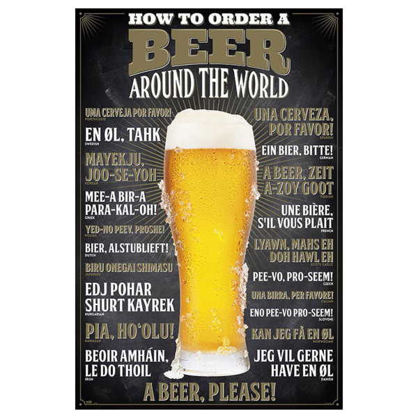 Beer - Poster - How to order - Around the World