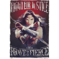 Wonder Woman - Poster - Brave and Fierce