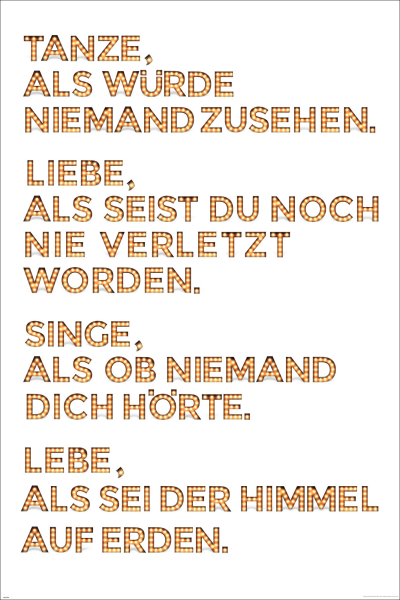 Motivational - Poster - Twain, Mark - Zitat: Tanze Weiß