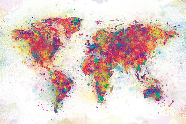 World Map - Poster - Colour Splash