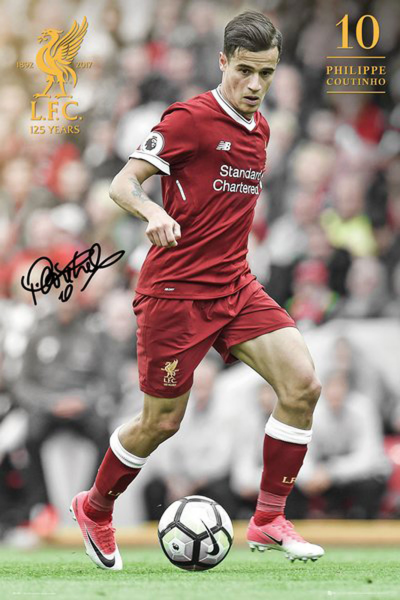 Fußball - Poster - FC Liverpool - Coutinho 17/18