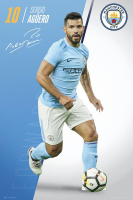 Fußball - Poster - Manchester City - Aguero 17/18