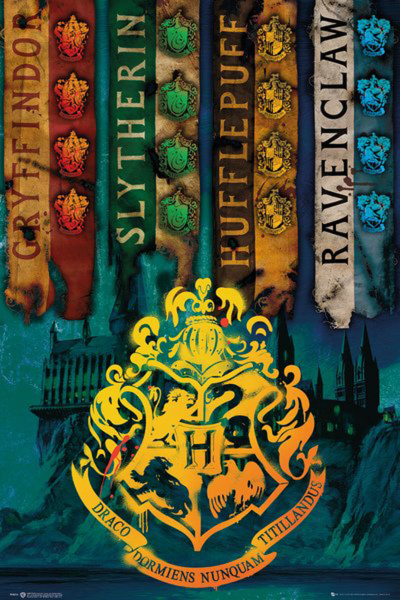 Harry Potter - Poster - House Flags