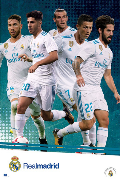 Fußball - Poster - Real Madrid - Players Action 17/18