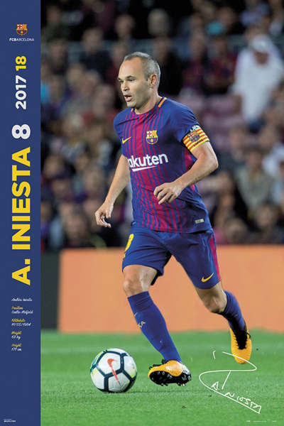 Fußball - Poster - Barcelona, FC - Iniesta Facts 17/18