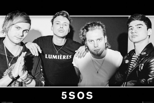 5 Seconds Of Summer - Poster - Group - Black and White