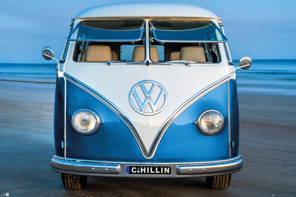 Volkswagen - Poster - VW - Blue Kombi