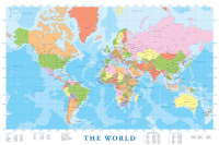 Landkarten - Poster - Modern Map of the World