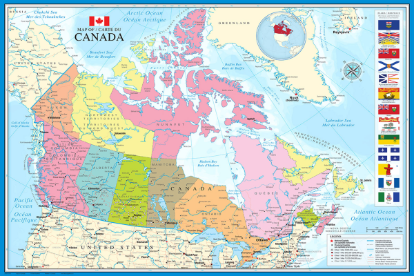 Landkarten - Poster - Map of Canada