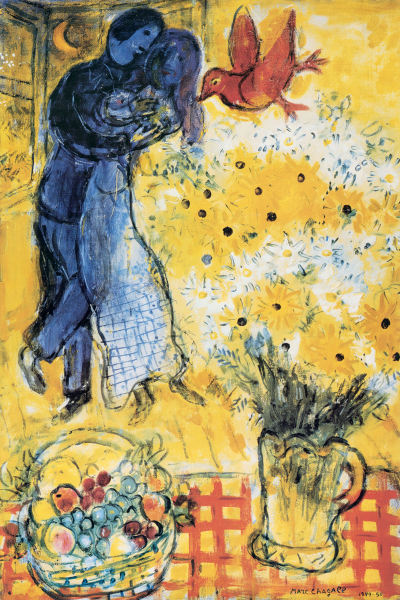 Chagall, Marc - Poster - Les Amoureux aux Marguerites