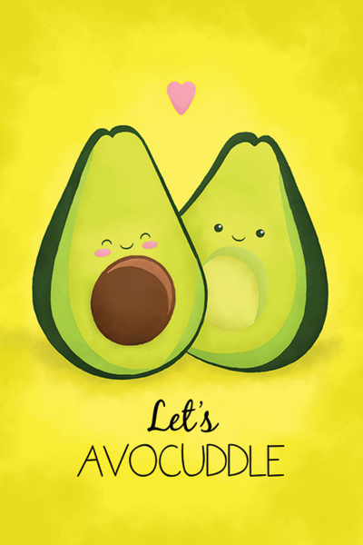 Fun - Poster - Avocado - Lets Avocuddle
