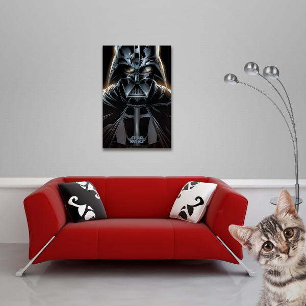 Star Wars Poster Con Action Figures, Stampa Fumetti 61x91,5 Cm + 2 Listelli In Legno Magnetici 61 Cm