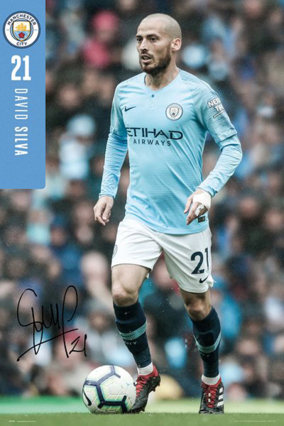 Fußball - Poster - Manchester City - Silva 18/19