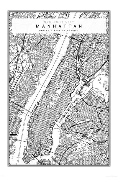 Städte - Poster - New York - Manhattan - Vector