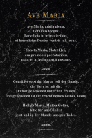 Ave Maria - Poster - Schwarzer Marmor, Latein & Deutsch