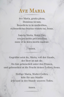 Ave Maria - Poster - Weißer Marmor, Latein & Deutsch