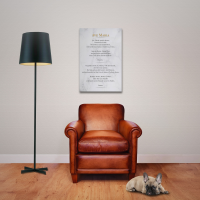 Ave Maria - Poster - Weißer Marmor, Latein & Deutsch