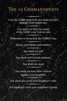 Motivational - Poster - The 10 Commandments black