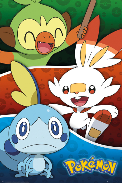 Pokemon - Pokémon - Poster - Galar Starters