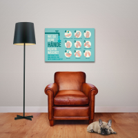 Hinweisposter - Poster - Richtig Händewaschen Illustration