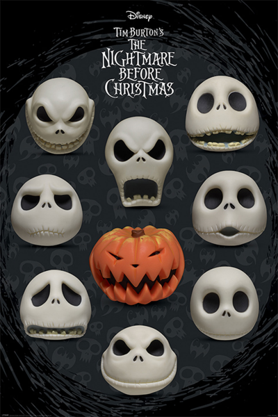 Nightmare Before Christmas - Poster - Many Faces of Jack