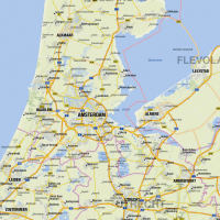 Landkarte der Niederlande - Poster - niederländische Ausführung