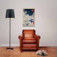 Landschaft - Poster - Drum Bridge and sunset hill at meguro