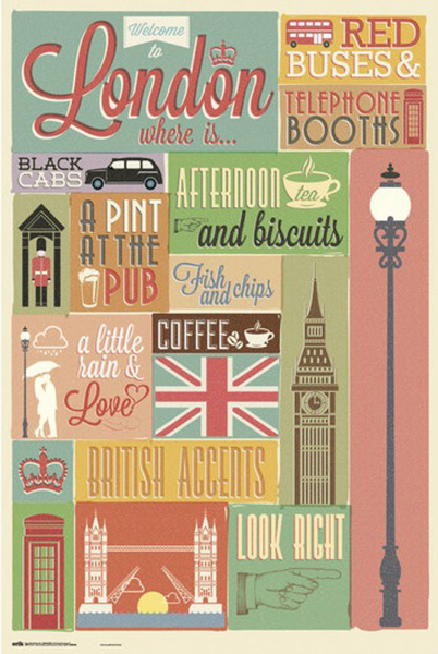 London - Poster - Collage