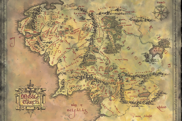 Lord of the Rings, The - Poster - Middle Earth Map
