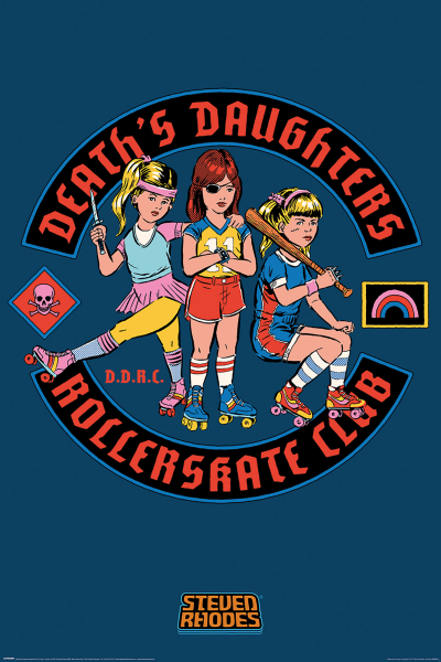 Steven Rhodes - Poster - Deaths Daughters Rollerskate Club