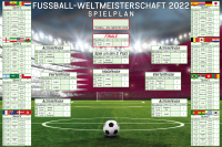 Fußball - Poster - WM 2022 - Wandplaner Spielplan