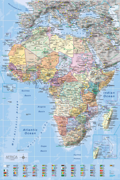 Landkarten  - Poster - Africa Map
