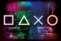 Gaming - Poster - Neon Controller Symbols