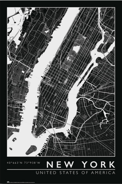 City Map - Poster - New York