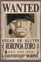 One Piece - Poster - Wanted Zoro