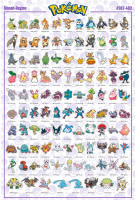 Pokemon - Pokémon - Poster - Sinnoh Pokemon englisch